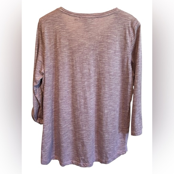🟣H&M Label of Graded Goods Henley Top – Purple, Size XL - Picture 2 of 4